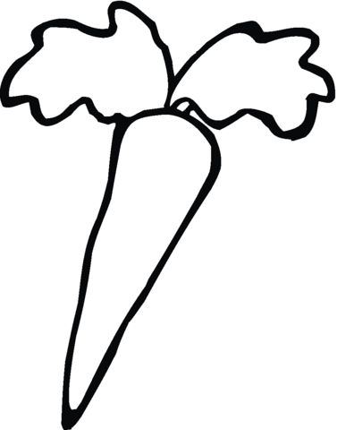 Carrot outline Coloring page