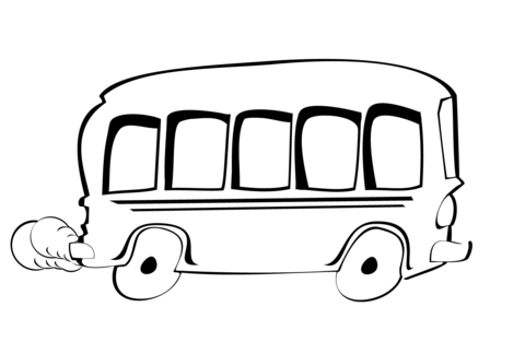 Cartoon Bus Coloring page