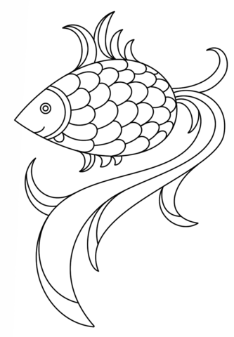 Cartoon Fish Coloring page