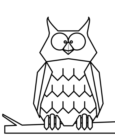 Cartoon Owl Coloring page