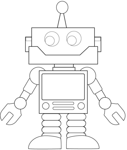 Cartoon Robot Coloring page