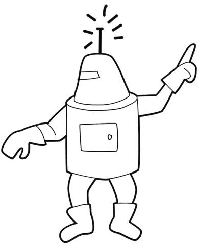 Cartoon Spaceman Coloring page