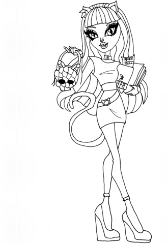 Catty Noir New Scaremester Coloring page
