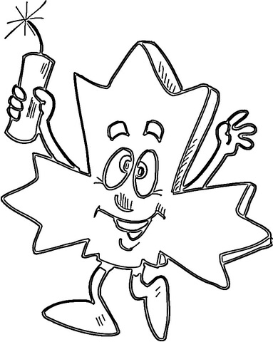 Maple leaf Coloring page