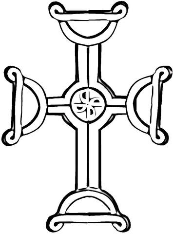 Celtic Cross  Coloring page