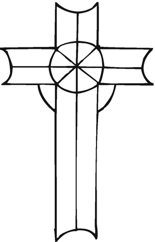 Celtic Designed Cross  Coloring page