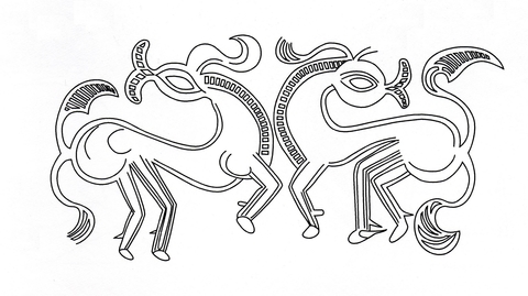 Celtic Horse Ornament Coloring page