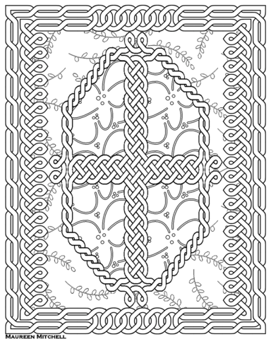 Celtic Knot Pattern Coloring page