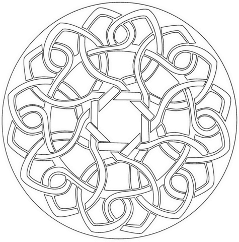 Celtic Knot Mandala Coloring page
