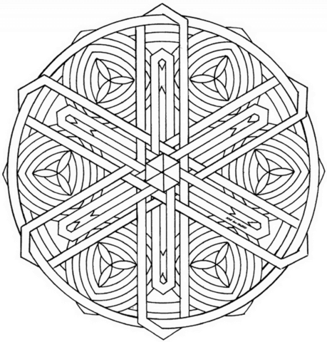 Celtic Knot Mandala Coloring page