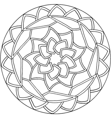 Celtic Knot Mandala with Flower Coloring page