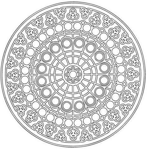 Celtic Mandala with Circle Pattern Coloring page