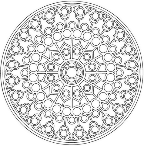 Celtic Mandala with Circles Coloring page
