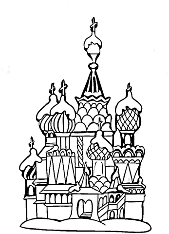 St. Basil's Cathedral, Moscow Coloring page