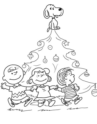 Charlie Brown Christmas Tree Coloring page