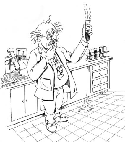 Chemical Scientist Coloring page