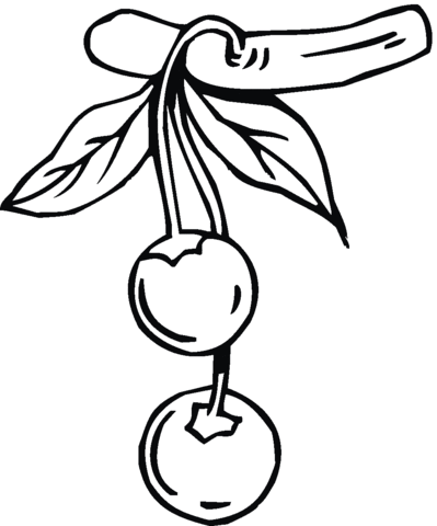Cherry 13 Coloring page
