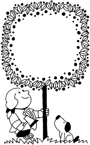 A Man Holds a Cherry Tree Coloring page