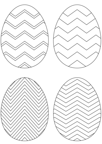 Chevron Easter Eggs Coloring page