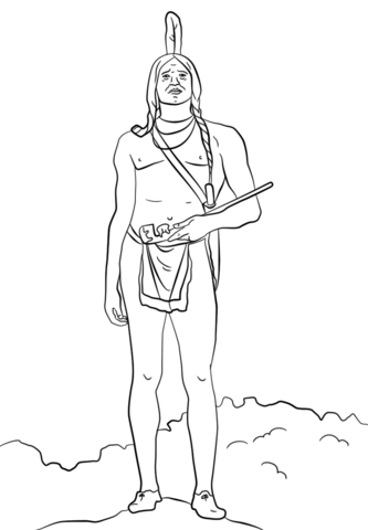Chief Massasoit Coloring page