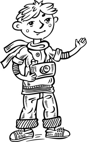 Child Photographer Coloring page