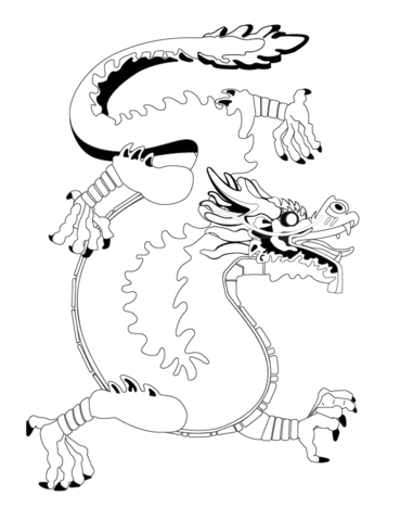 Chinese Dragon Coloring page