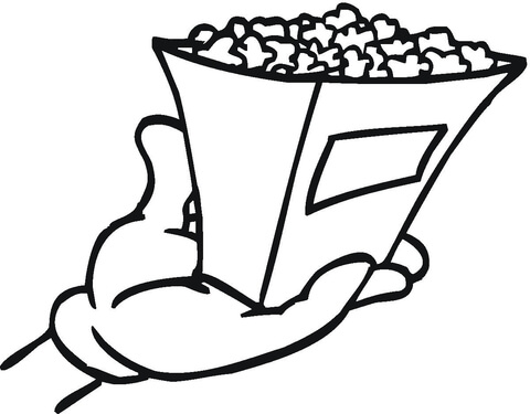 Popcorn Coloring page
