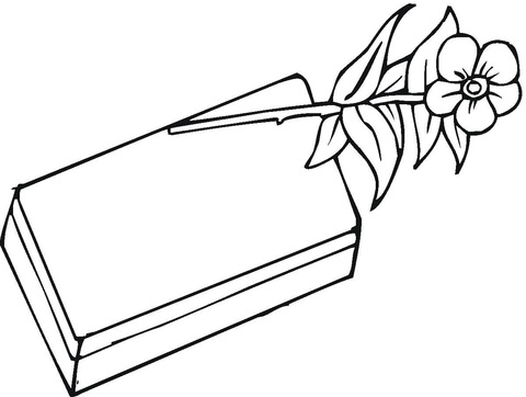 Chocolate And Rose  Coloring page