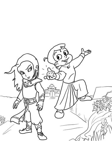 Chhota Bheem and the Throne of Bali Coloring page