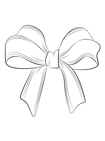 Christmas Bow Coloring page