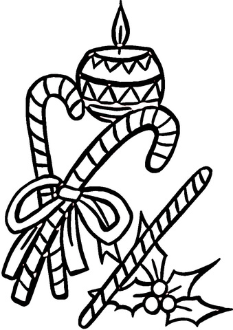 Christmas Candle  Coloring page