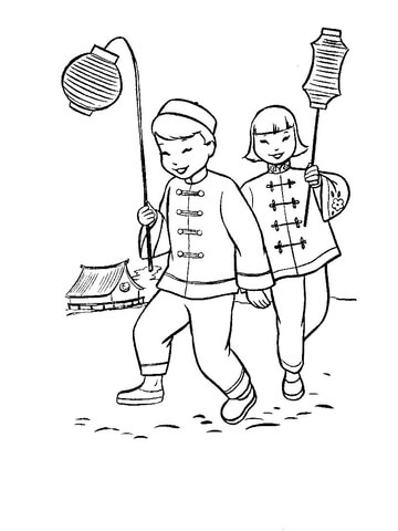 Christmas Eve In China  Coloring page