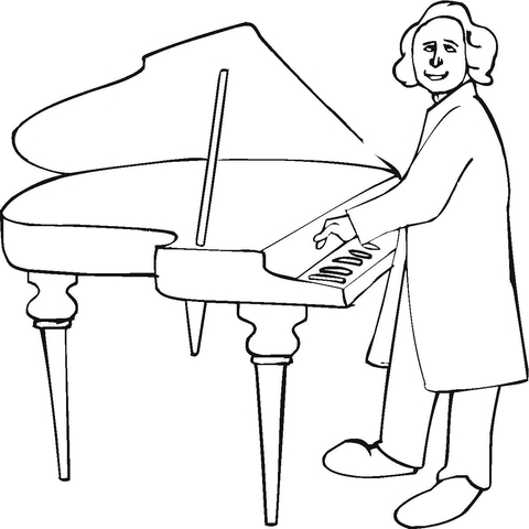 Christoph Willibald Gluck  Coloring page