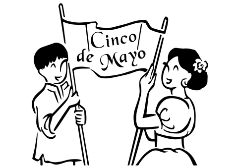 Cinco de Mayo Banner Coloring page