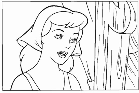 Cinderella Have A Pretty Face  Coloring page