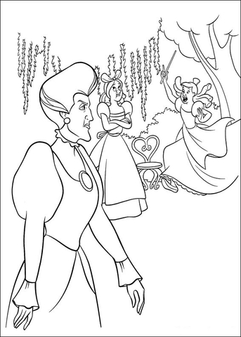 Cinderella's Stepmother And Two Sisters  Coloring page