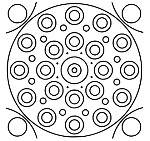 Circle Mandala Coloring page