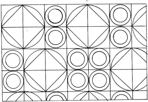 Circles And Squares Ornament Coloring page