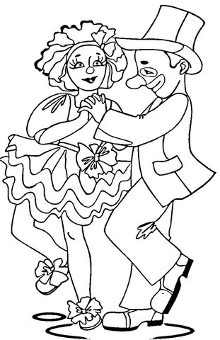 Circus Actors  Coloring page