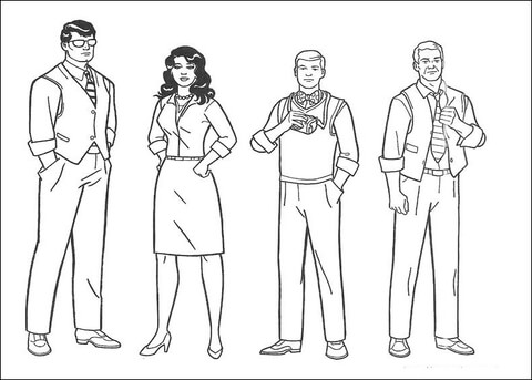 Daily Planet Staff Coloring page