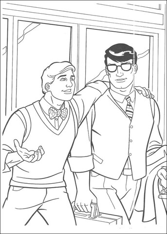 Clark Kent And His Boss  Coloring page