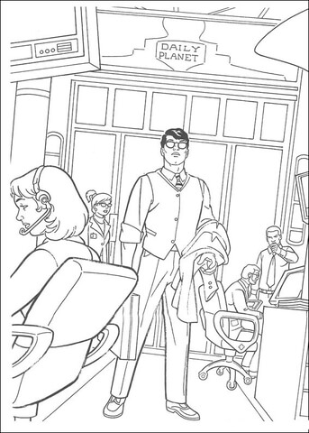 Clark Kent In His Office  Coloring page