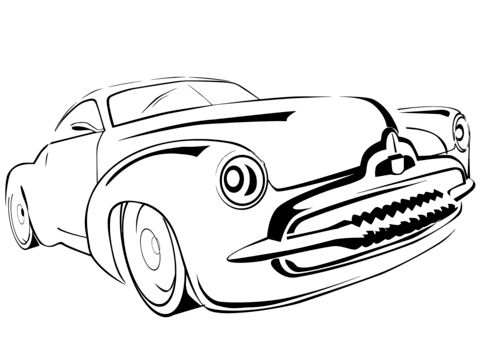 Classic Car Coloring page