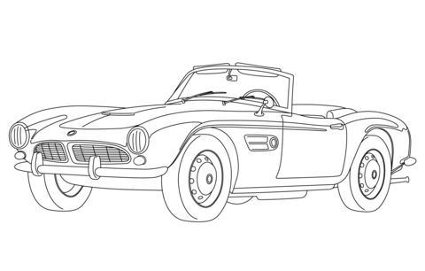Classic Convertible Car Coloring page