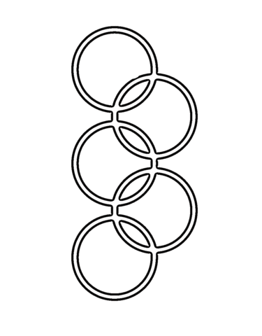Classic Olympic Rings  Coloring page