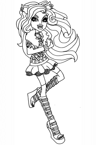 Clawdeen Coloring page