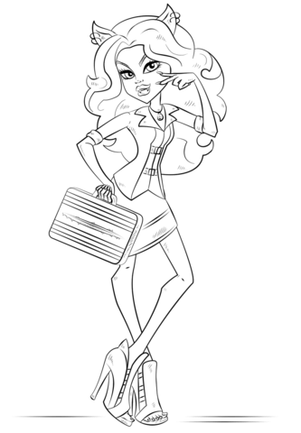 Clawdeen Wolf Coloring page