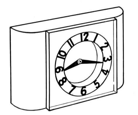 Table clock  Coloring page