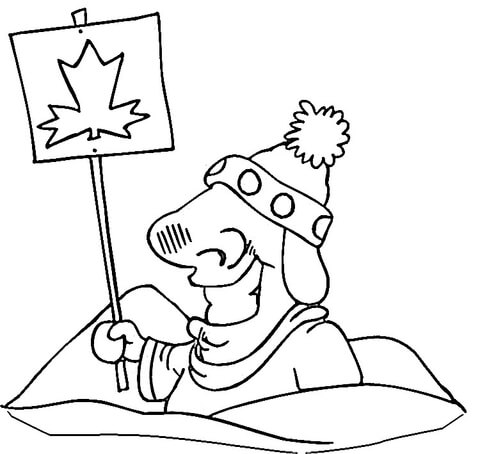 Cold Cold Canada  Coloring page