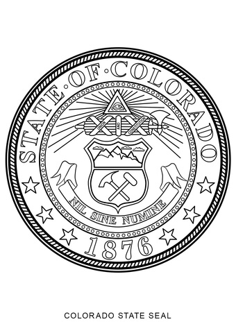 Colorado State Seal Coloring page